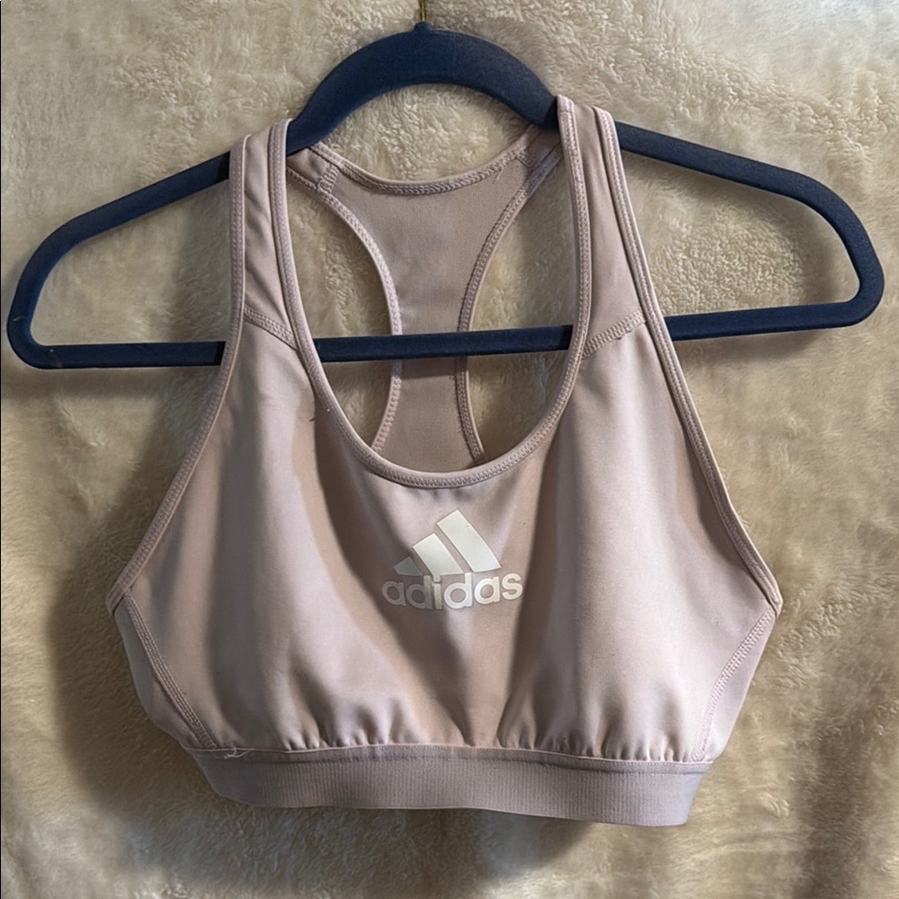 Adidas Women's pink Sports Bra. Size large